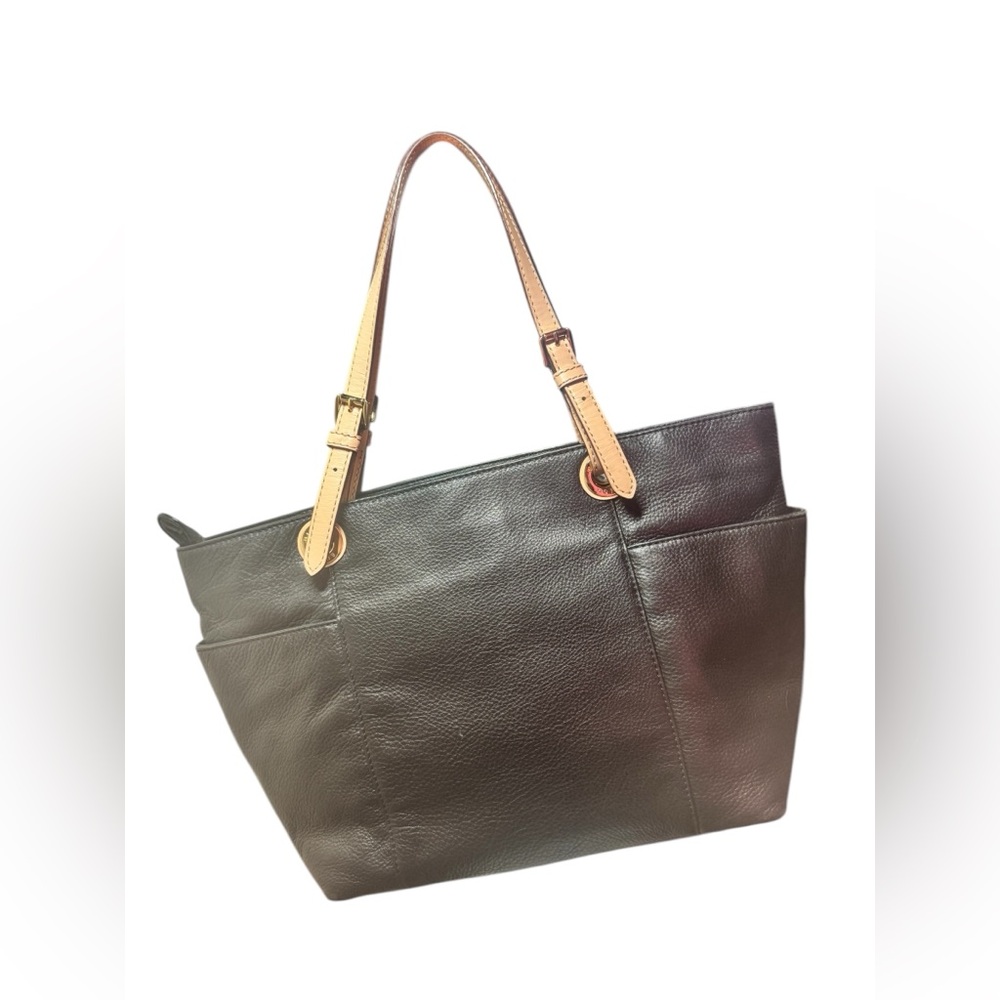 Michael Kors Black Leather Tote Bag - Picture 5 of 13
